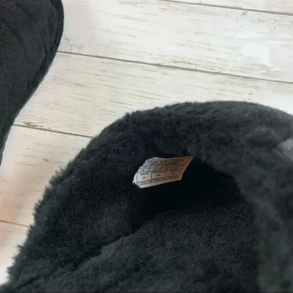 UGG Fluff You Black Slippers